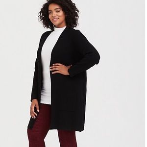 Torrid black long cardigan
